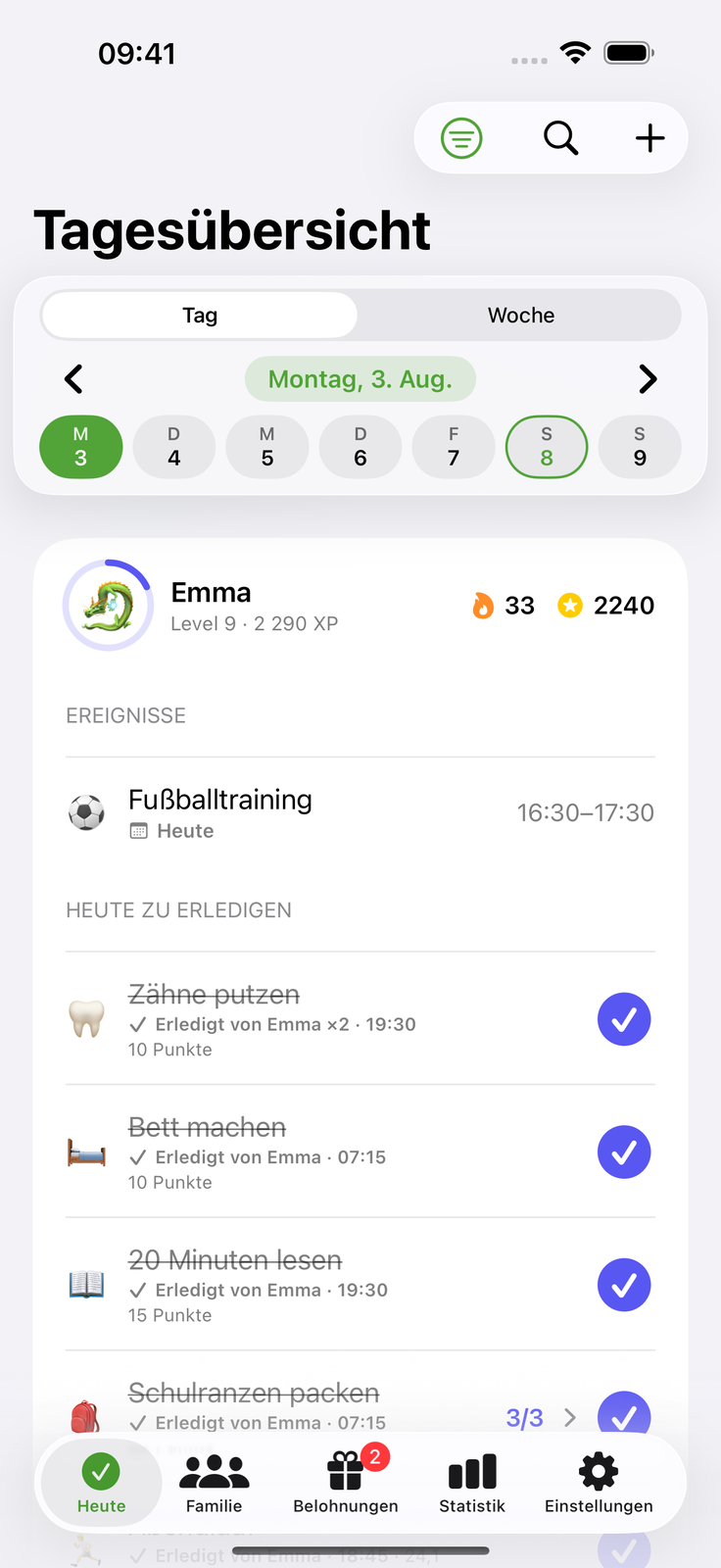 Jeder kennt seine Aufgaben