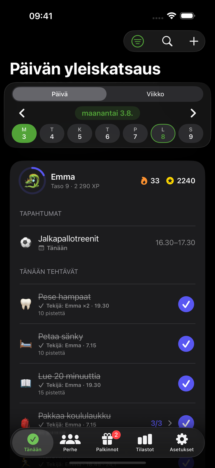Kaunis päivällä, rauhallinen yöllä