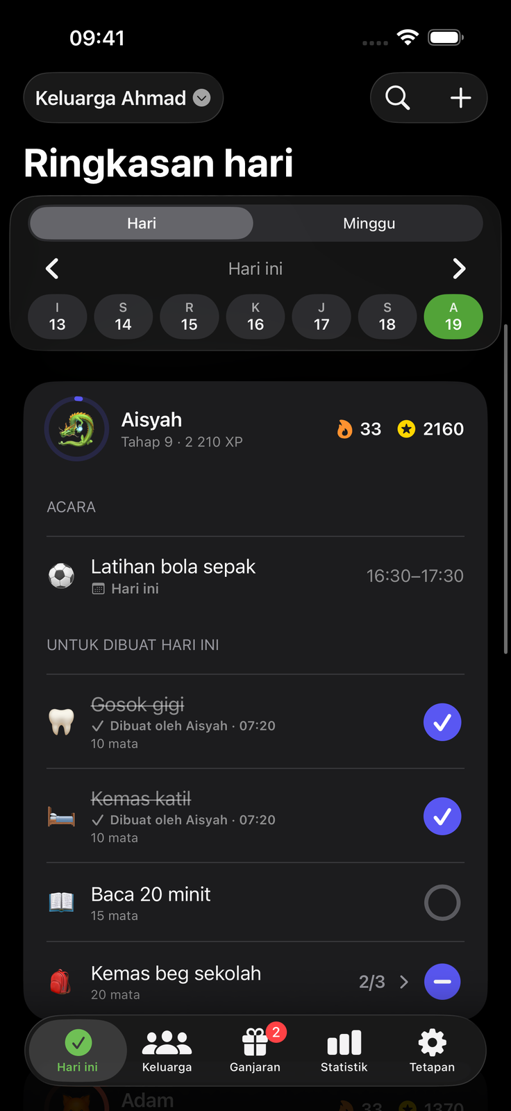 Cantik siang hari, tenang malam hari