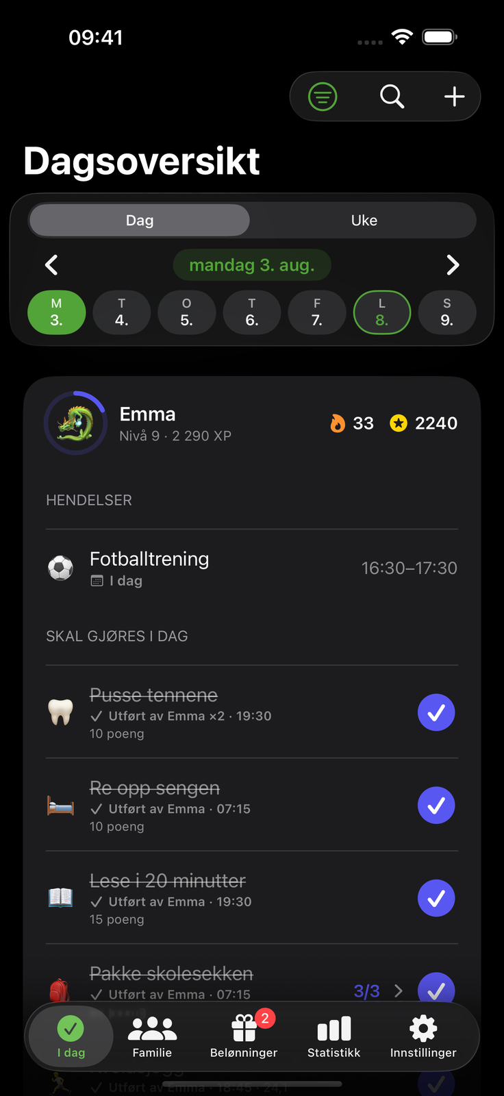 Vakker om dagen, rolig om natten