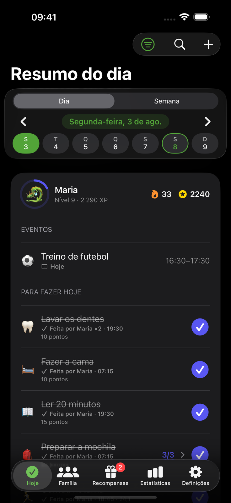 Bonita de dia, serena à noite