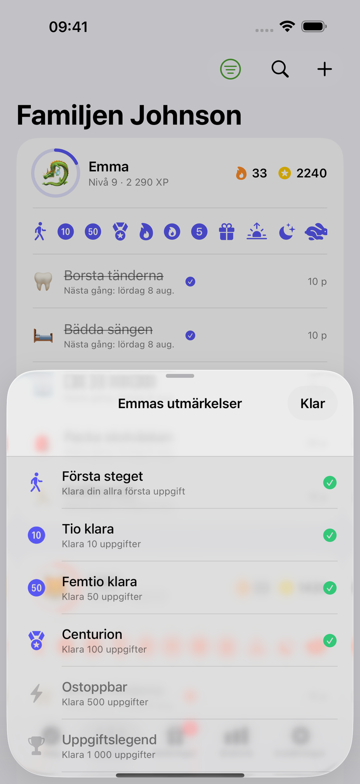 Barnen frågar om de får bocka av