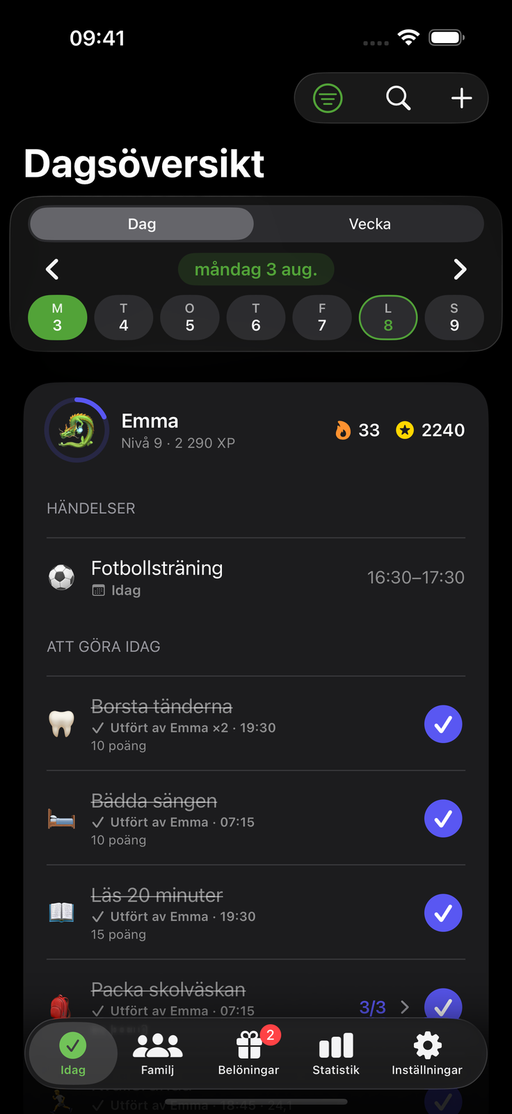 Vacker på dagen, lugn på natten