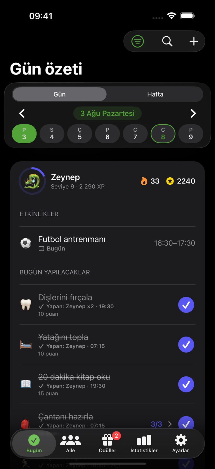 Gündüz güzel, gece sakin